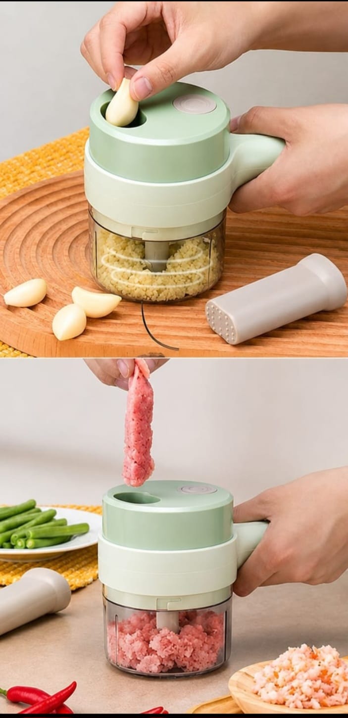 Mini Procesador de Alimentos 4 en 1